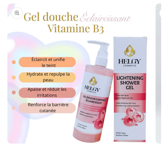 Gel de douche éclaircissant à la niacinamide et vitamine c